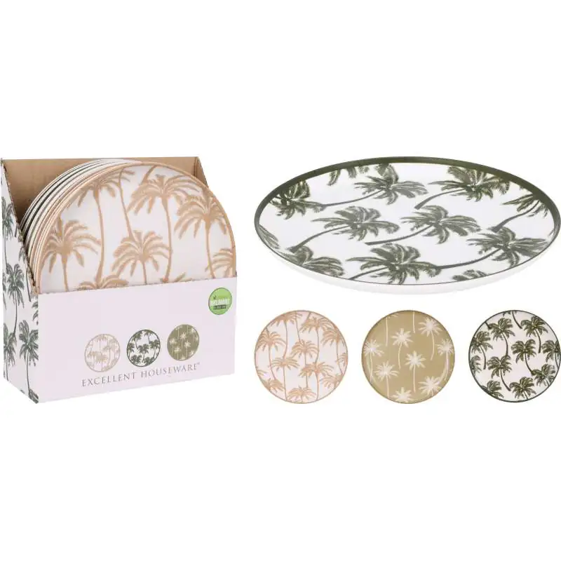 PLATE MELAMINE DIA 210MM - 3 ASSORTED