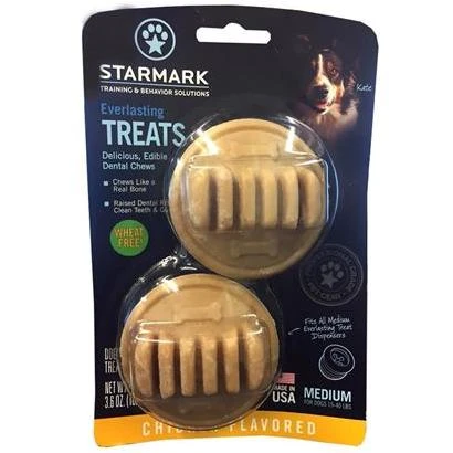 Everlasting Treat with Dental Ridges for Everlasting Treat Dispensing Dog Toy Medium 2-Pack