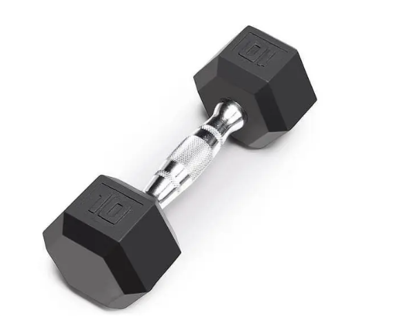Hex Dumbbell with Rubber 10LB