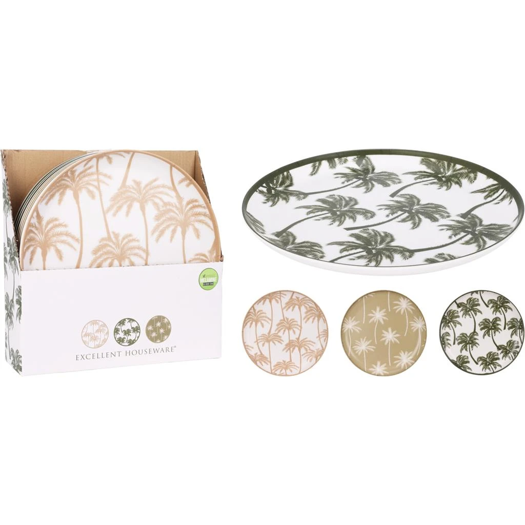 PLATE MELAMINE DIA 250MM - 3 ASSORTED