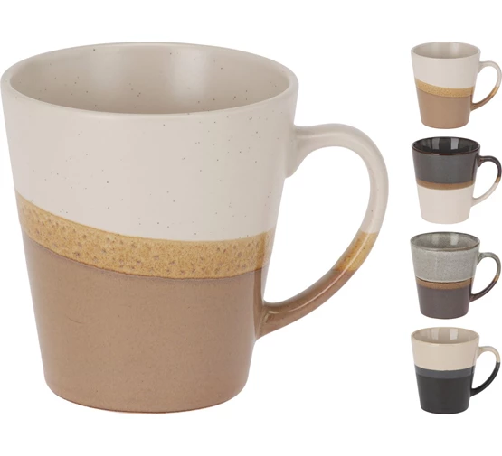 MUG STONEWARE 300ML - 4 ASSORTED