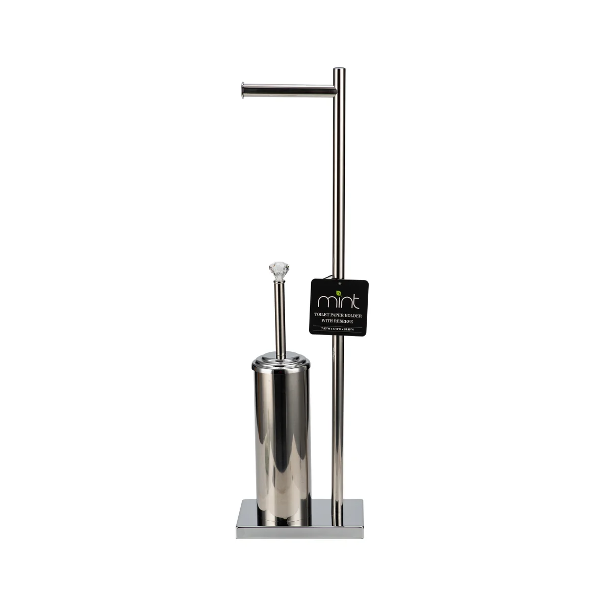 EDGE STAINLESS STEEL  TOILET PAPER HOLDER W/ BRUSH