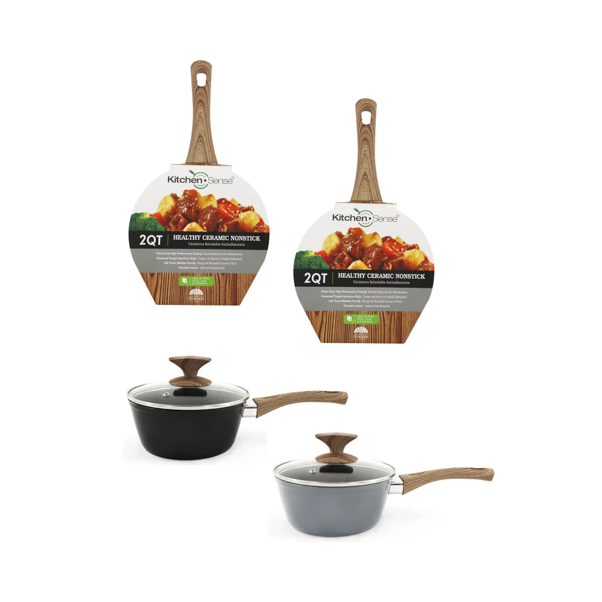2QT FORGED CERAMIC SAUCEPAN