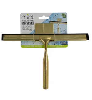 GOLD 10" STAINLESS STEEL SHOWER SQUEEGEE