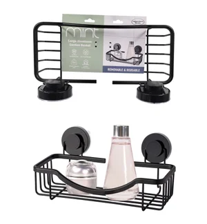 MATTE BLACK ALUMINUM SHOWER SHELF