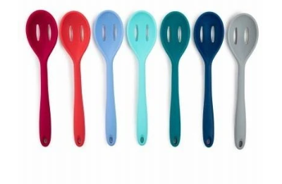 SILICONE SLOTTED SPOON ASSORTED - COLORS