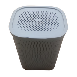 58L LAUNDRY HAMPER OVERCAST