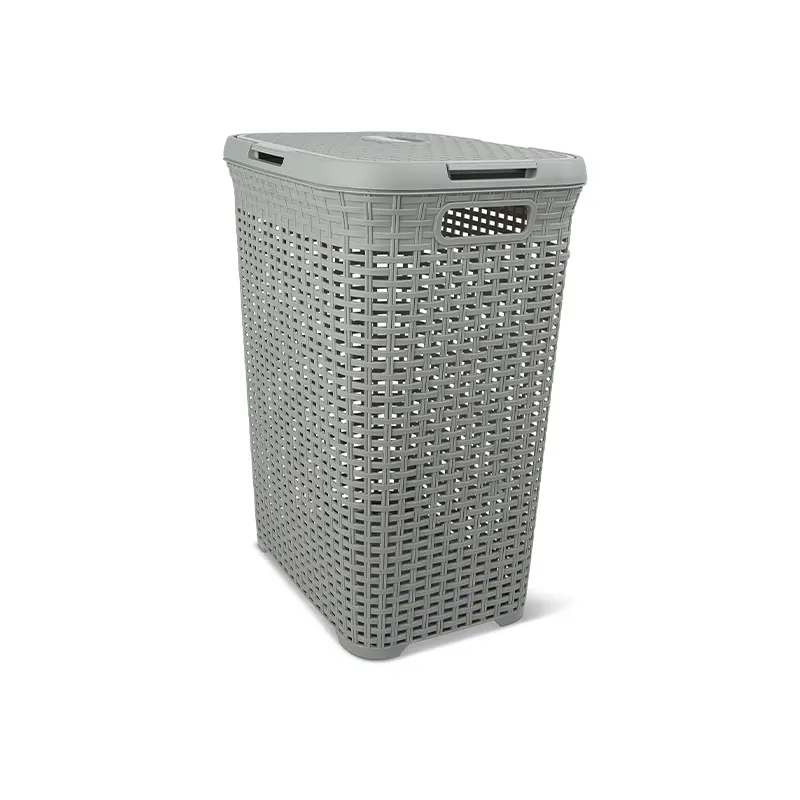 60L WOVEN LAUNDRY HAMPER SMOKE