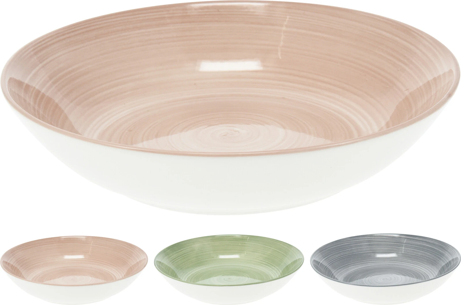 PLATE DEEP PORCELAIN 20CM -3 ASSORTED