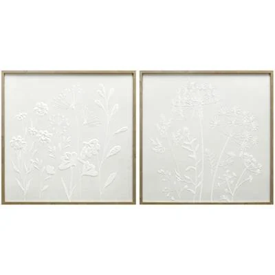FRAMED CANVAS WALL PIC W/ PLASTER