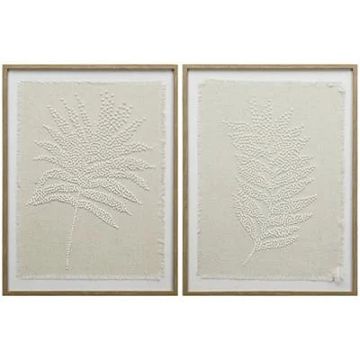 FRAMED CANVAS WALL PIC W/ PLASTER