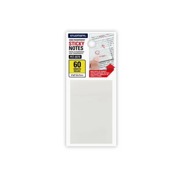 STICKY NOTE 2X3 SEMI-TRANSPARENT