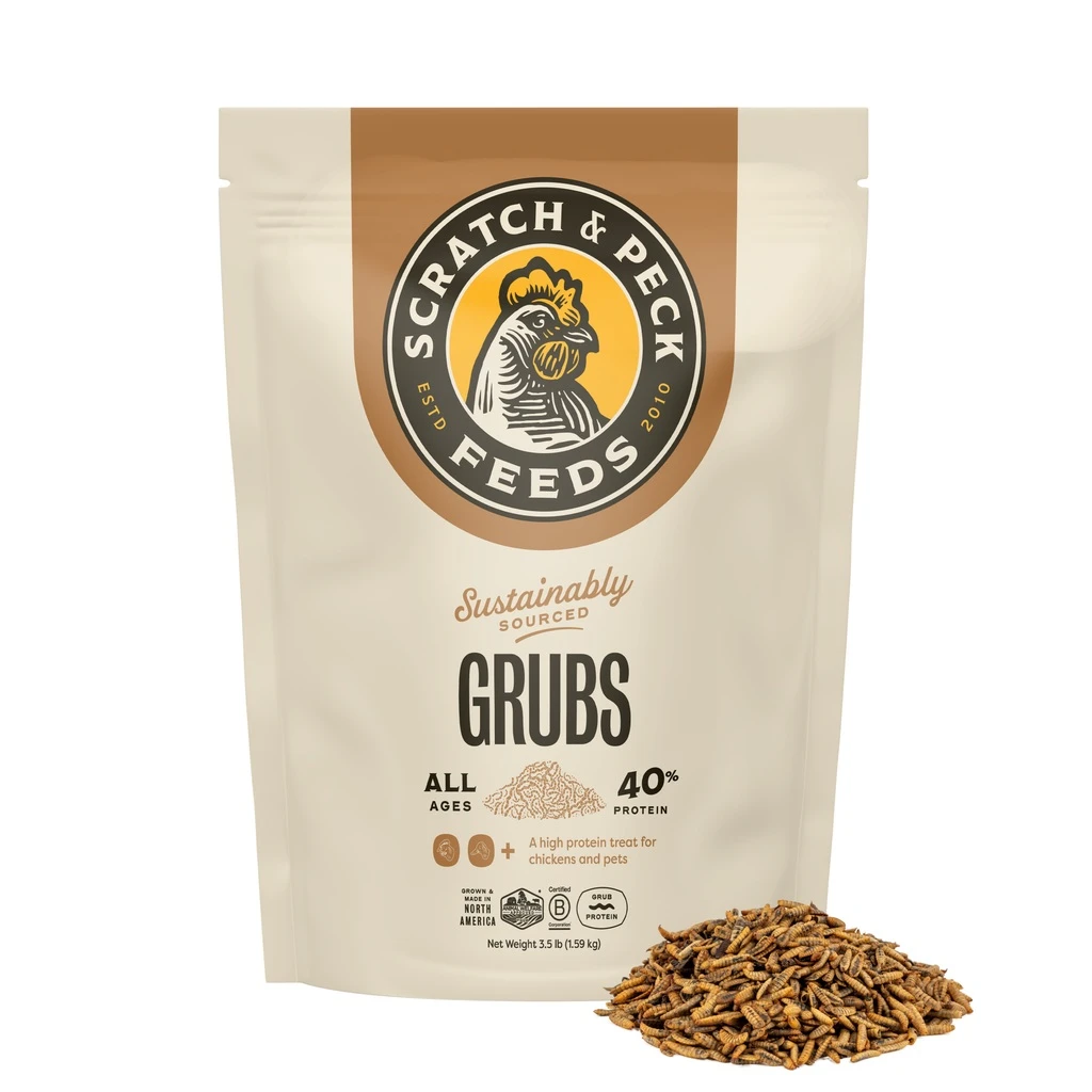 Grubs Poultry Treats for Chickens, Ducks & Pets 3.5 lb