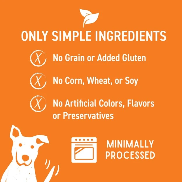 Crunchy Grain-Free Treats for Dogs Peanut Butter & Apples 14 oz