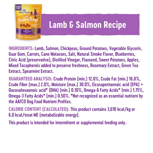 Puppy Bites Lamb & Salmon Grain-Free Soft Treats 8 oz