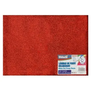 GLITTER EVA SHEET - RED