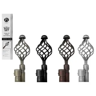 METAL CURTAIN DOUBLE  ROD - 84/120"
