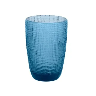 400ML GLASS CUP-BLUE