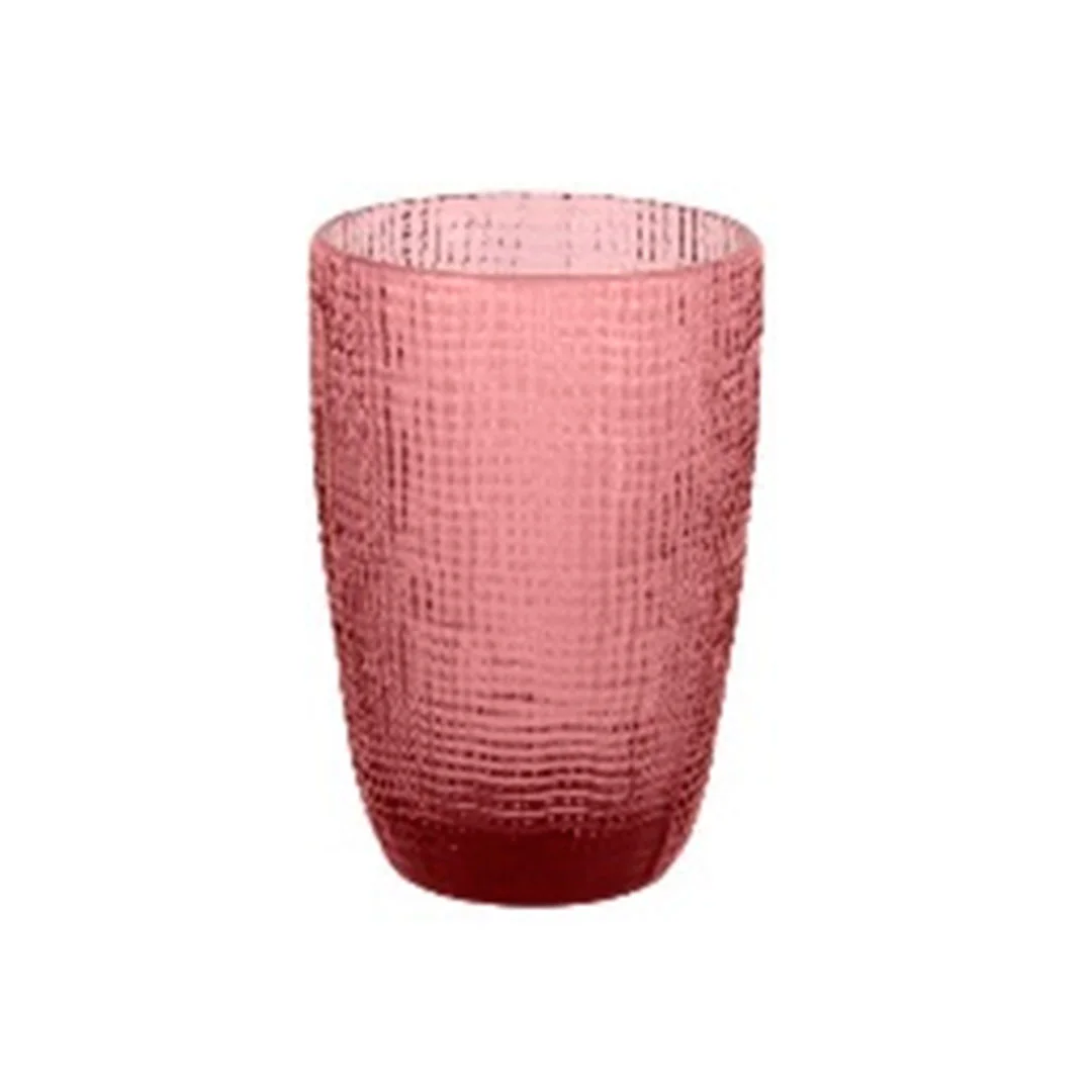 400ML GLASS CUP-PINK