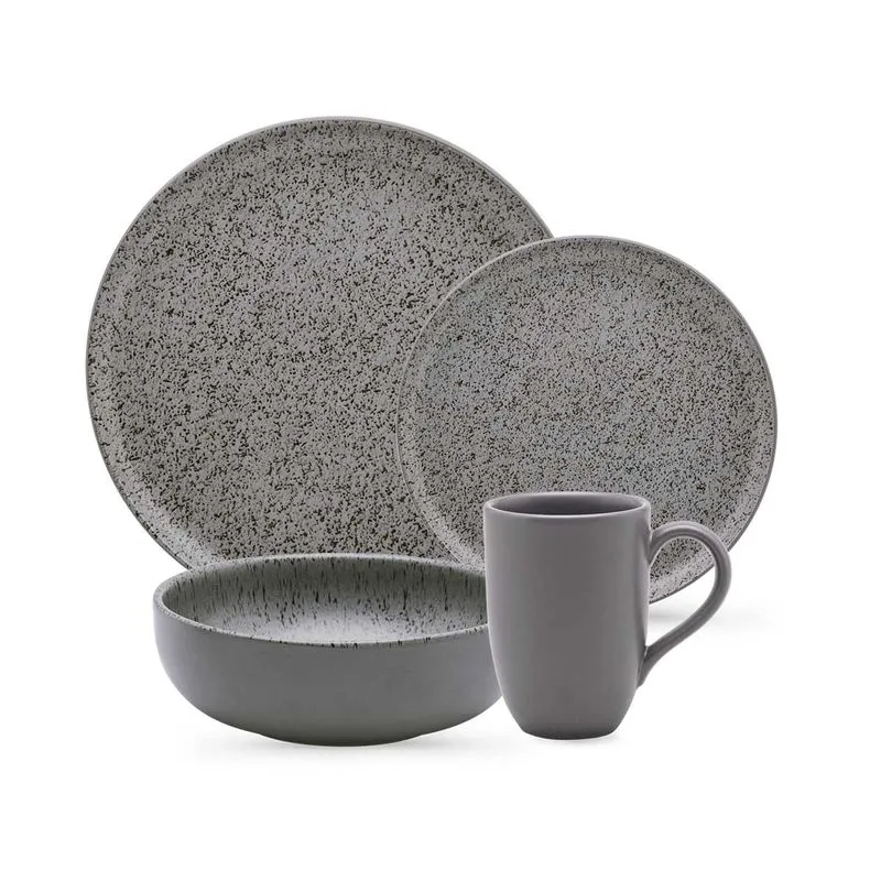 DINNER SET 16PC GRAY