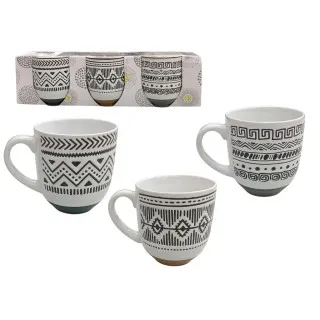 S/3 11OZ STONEWARE MUG