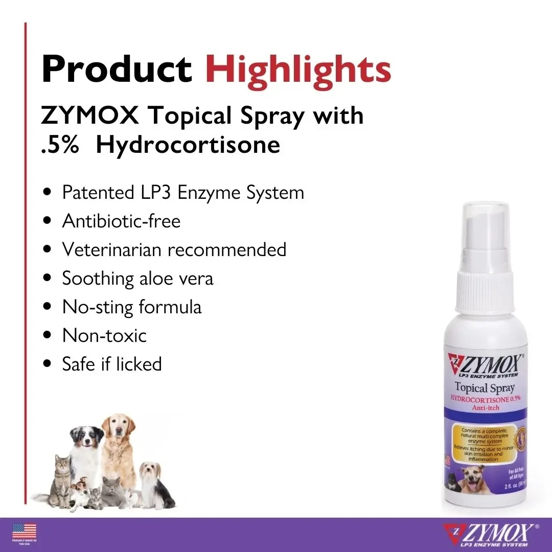 Topical Spray with 0.5% Hydrocortisone 2 oz