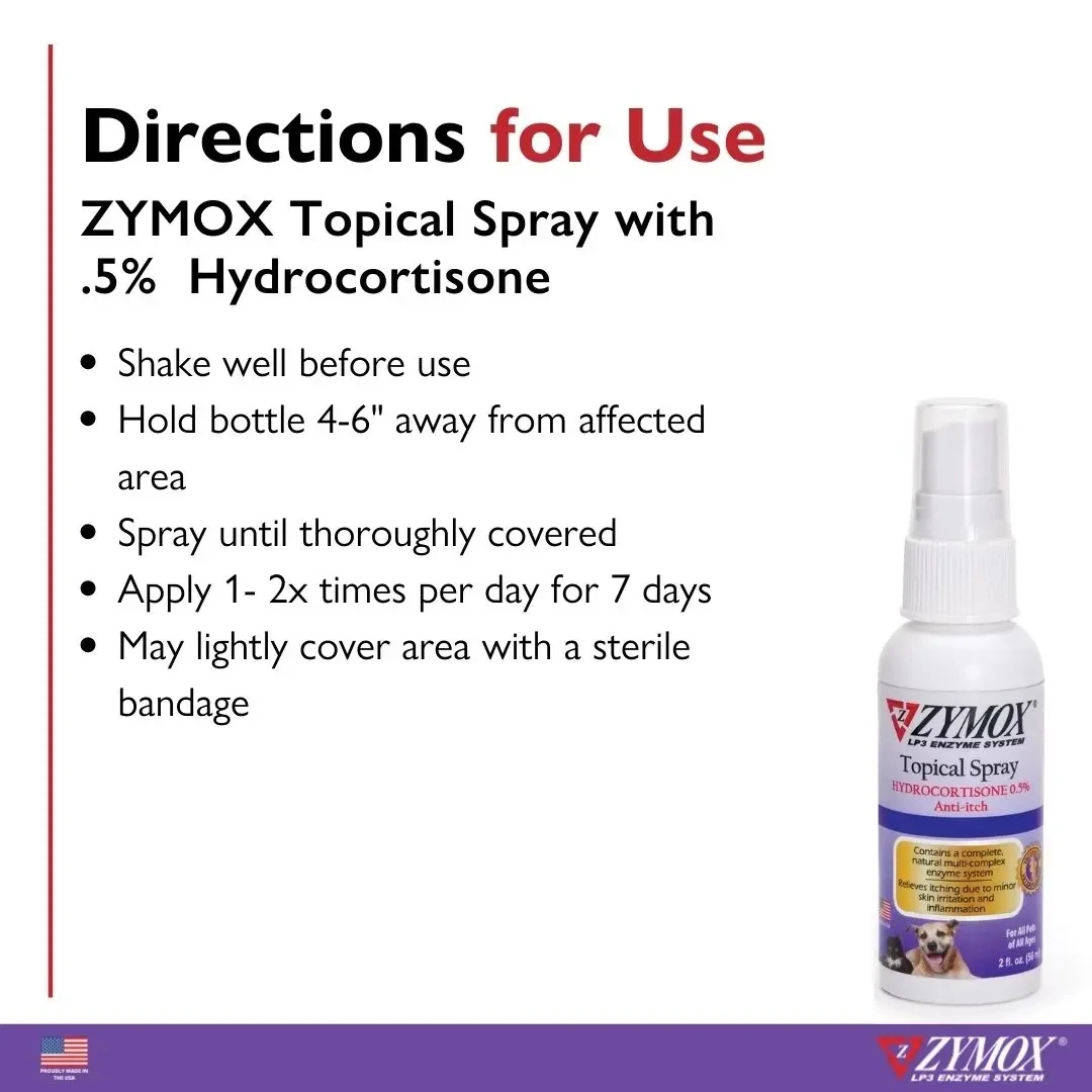 Topical Spray with 0.5% Hydrocortisone 2 oz