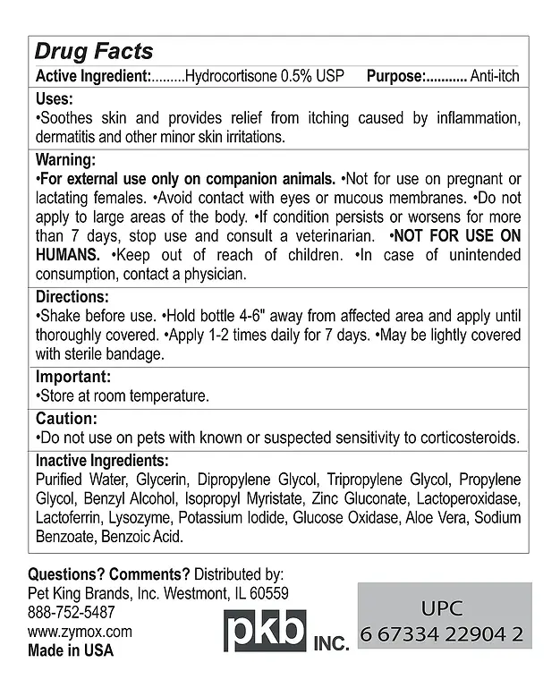 Topical Spray with 0.5% Hydrocortisone 2 oz