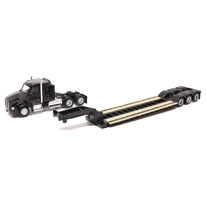 1:87 Scale Kenworth T880s SBFS 40" Sleeper Tandem Tractor with Lowboy Trailer & 320D L Hydraulic Excavator