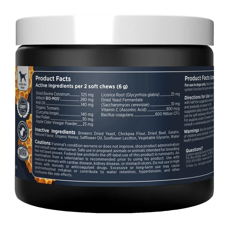 Immune + Seasonal Allergy Support Soft Chew Supplements For Dogs 9.5 oz