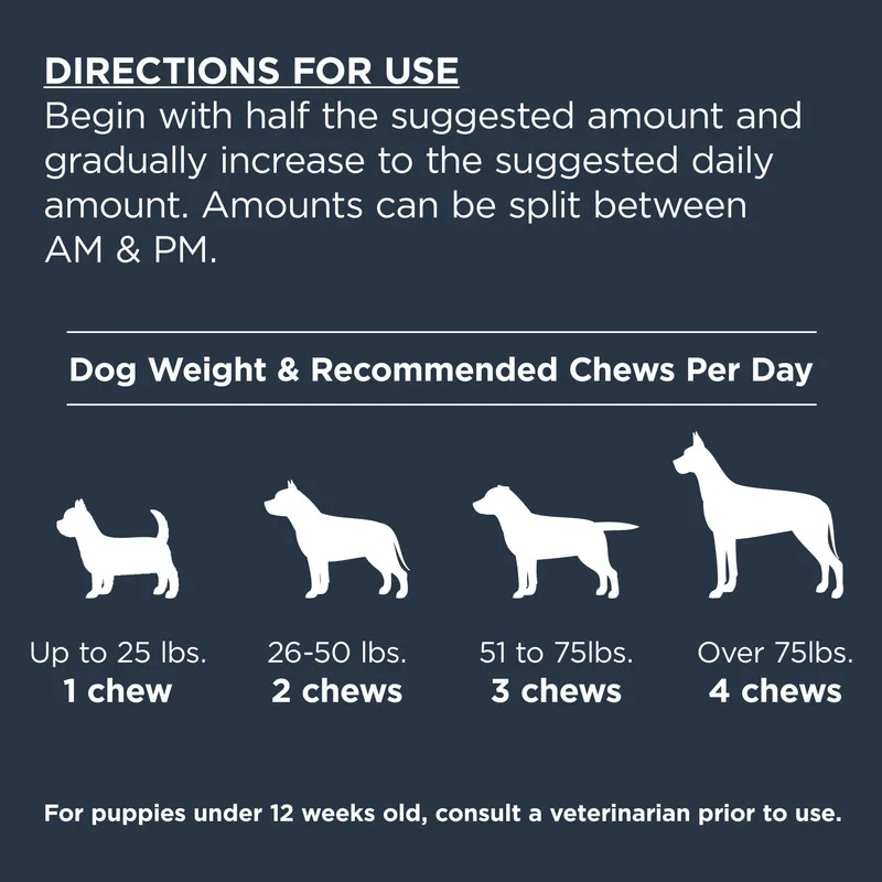 Probiotic Digestive Health Support Soft Chew Supplements For Dogs 9.5 oz