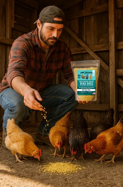 Coop Crunch Pork Bites Treats for Chickens 3 lb