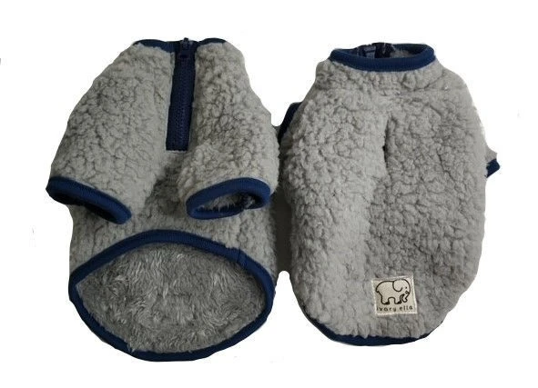 Half-Zip Sherpa Fleece Pullover | Gray X-Large