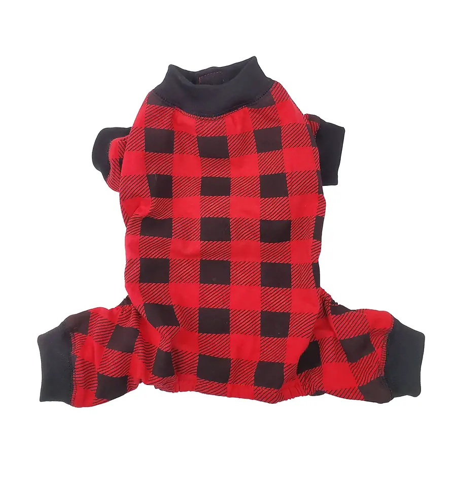 Lightweight Buffalo Check Pajamas | Red X-Small