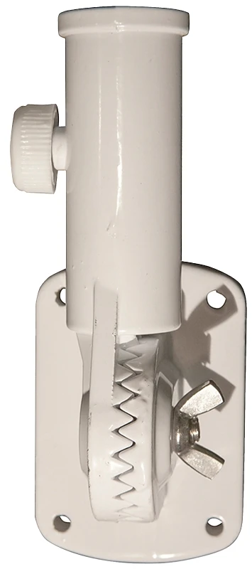 Flag Pole Bracket Powder-Coated Aluminum White