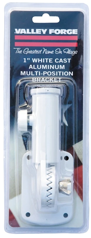 Flag Pole Bracket Powder-Coated Aluminum White