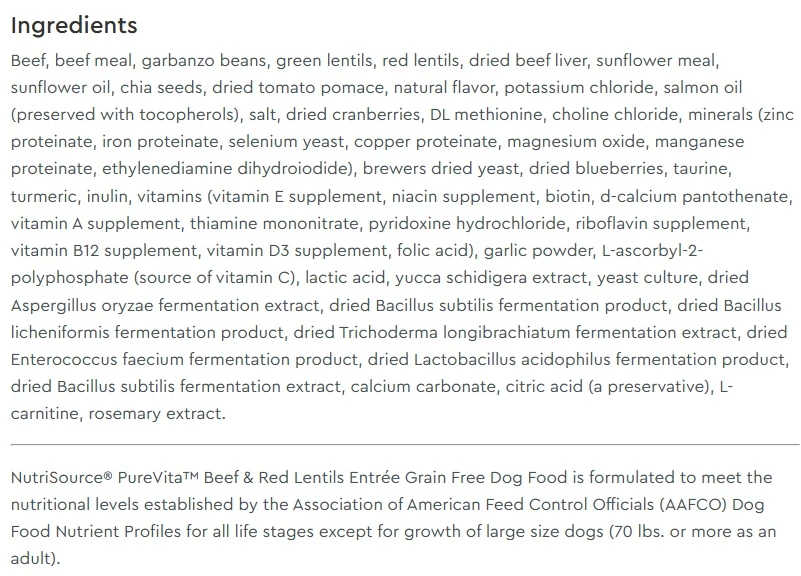Limited Ingredient Beef & Red Lentils Entrée Grain-Free Dry Dog Food 25 lb