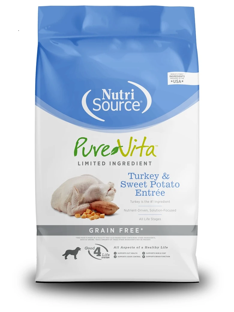 PureVita Limited Ingredient Turkey & Sweet Potato Entrée Grain-Free Dry Dog Food 25 lb
