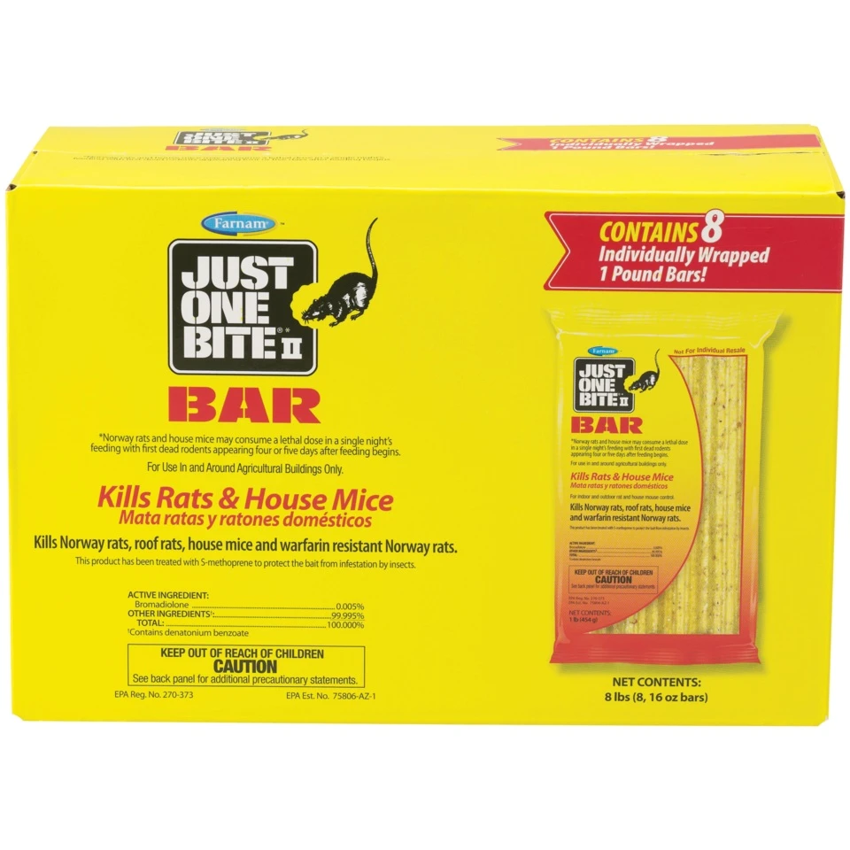 Just One Bite II Rat & House Mice Killer 16 oz | 8 Pack
