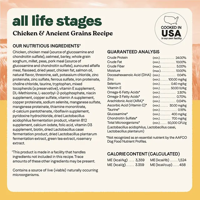 All Life Stages Real Chicken & Ancient Grains Recipe Dry Dog Food 27 lb