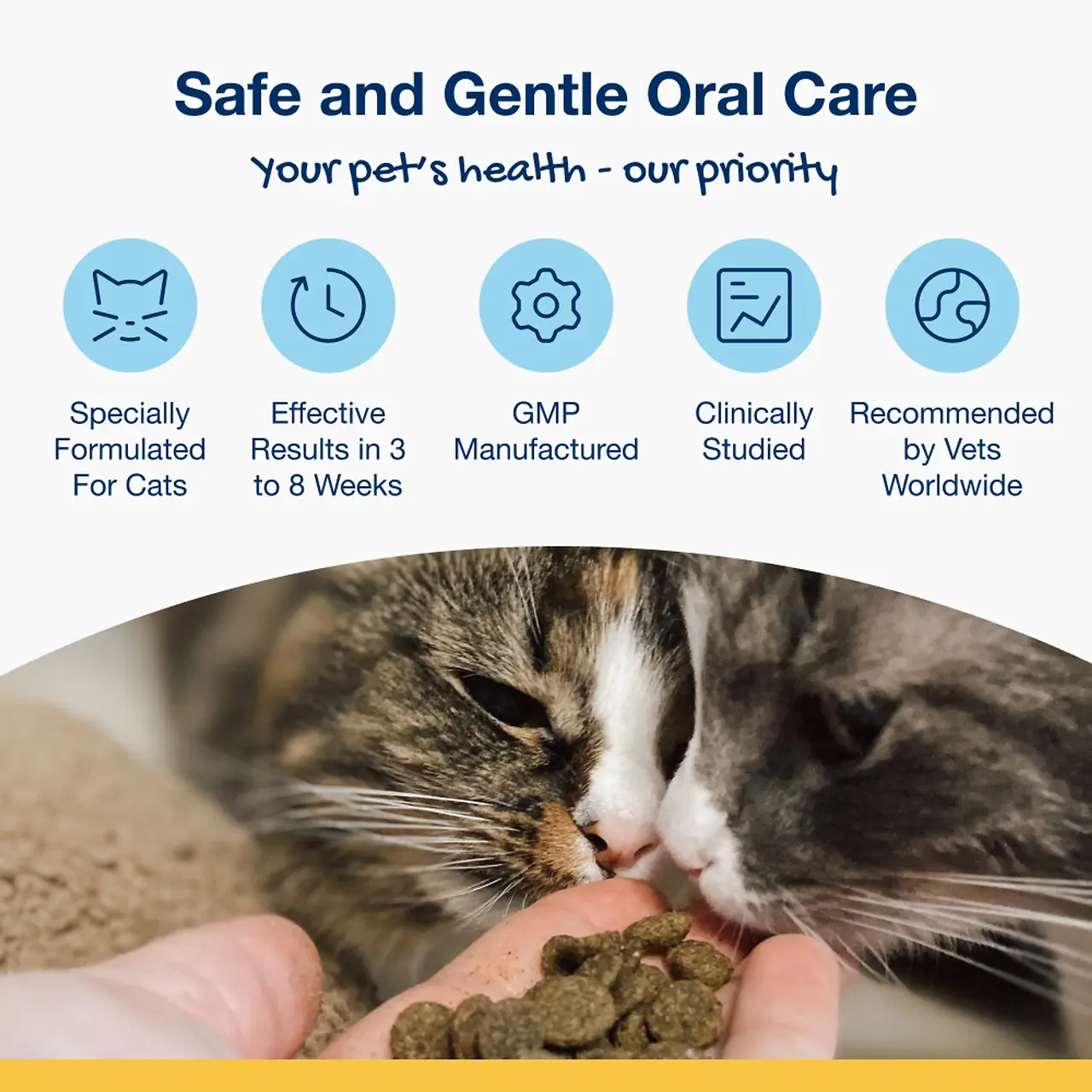 Crunchy Dental Bites for cats – Veggie 3 oz