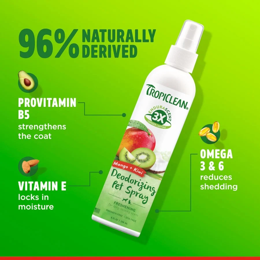 EnduraScent Pet Deodorizing Spray Mango Kiwi 8 oz