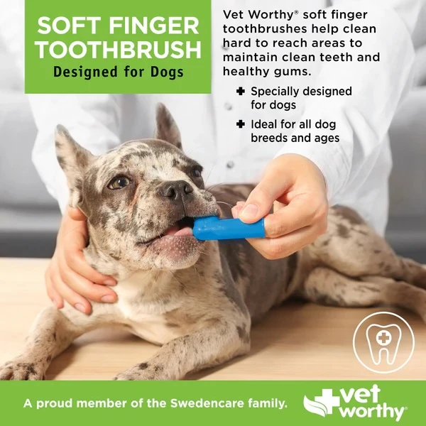 Pet Soft Finger Toothbrush 2 Count