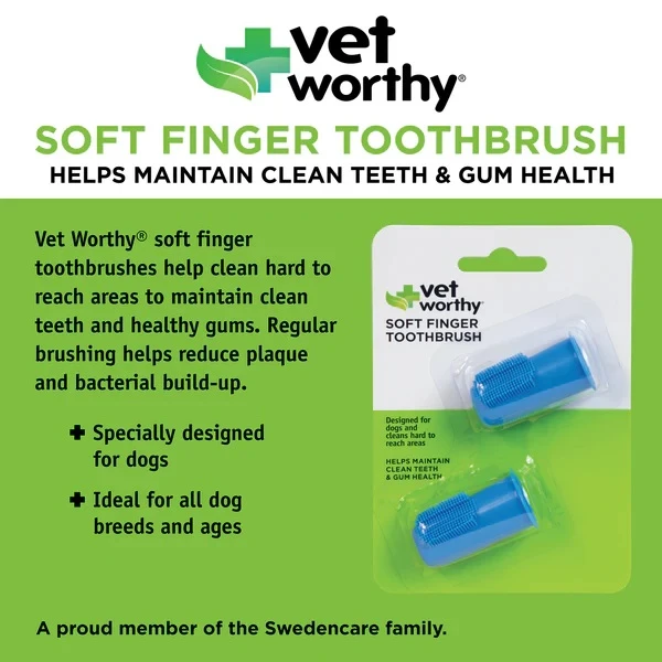 Pet Soft Finger Toothbrush 2 Count