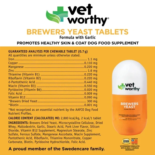 Brewer's Yeast with Garlic Tablets 300 Count