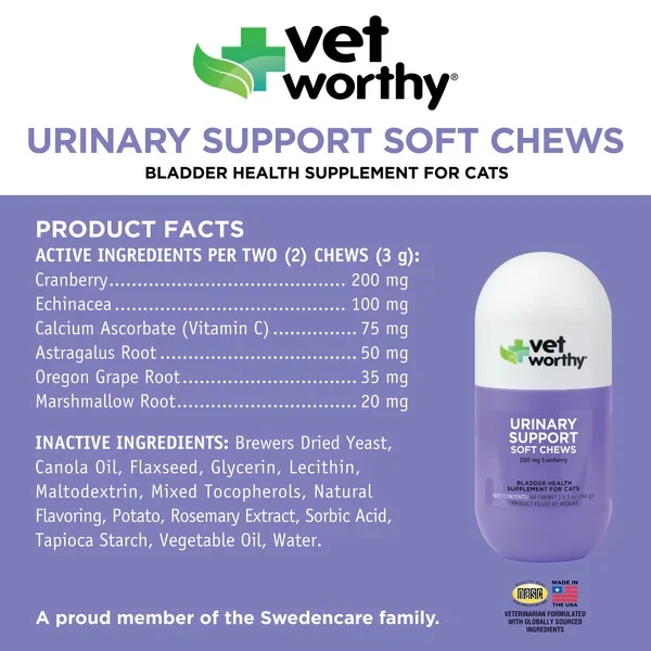 Urinary Aid Soft Chews for Cats 60 Count