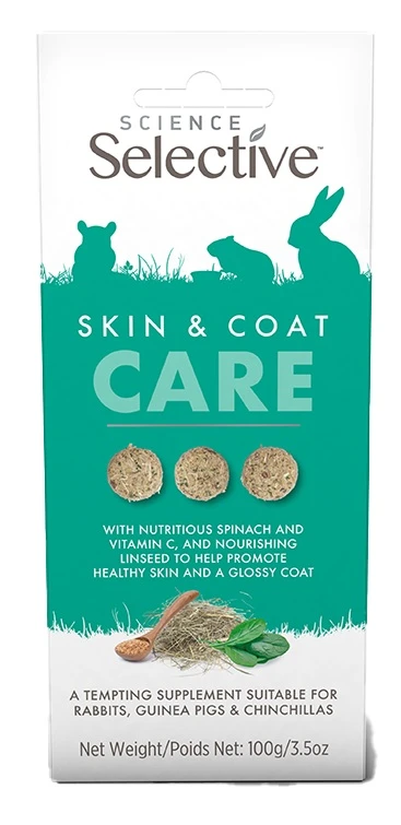 Science Selective Skin & Coat Care Supplements for Rabbits, Guinea Pigs & Chinchillas 3.5 oz