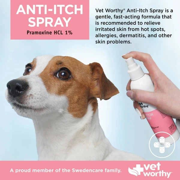 Anti Itch Spray Fast Soothing Relief for Dogs 8 oz