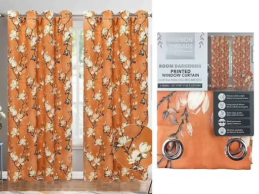 BLACKOUT CURTAIN - PRINT WITH RINGS