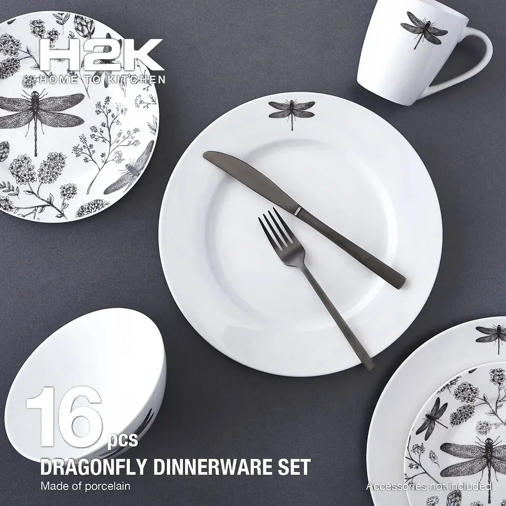 16PC - DRAGONFLY - DINNERSET